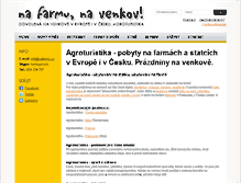 Tablet Screenshot of agroturistika.nafarmu.cz